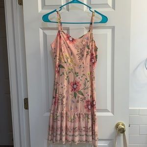 peach summer dress